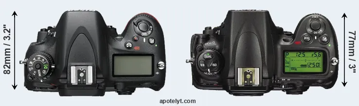 Compare D600 versus D700 top