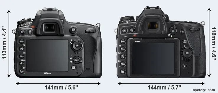Comparison D600 or D780 rear