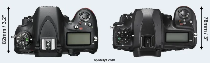 Compare D600 versus D780 top