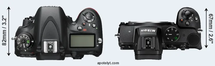 Compare D600 versus Z5 top