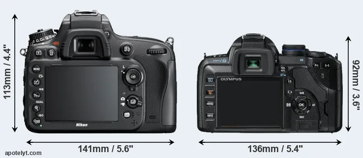 Comparison D600 or E-520 rear
