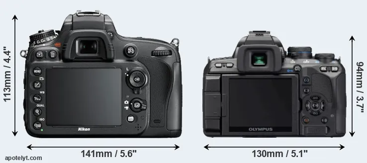 Comparison D600 or E-620 rear