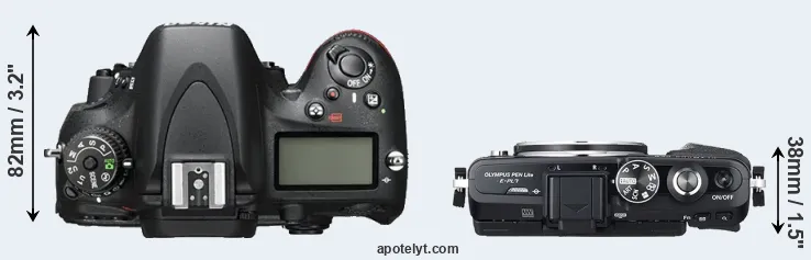 Compare D600 versus E-PL7 top