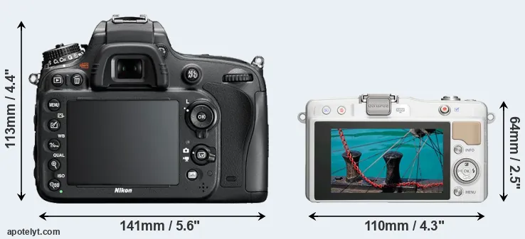 Comparison D600 or E-PM2 rear