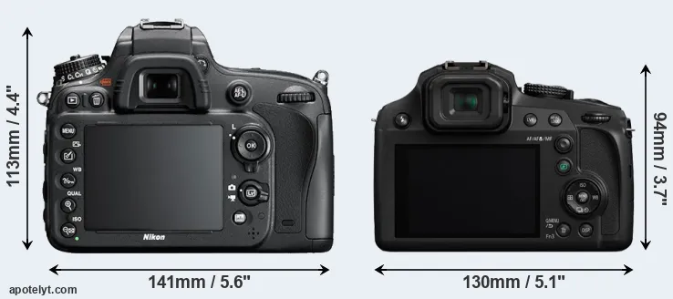 Comparison D600 or FZ80 rear