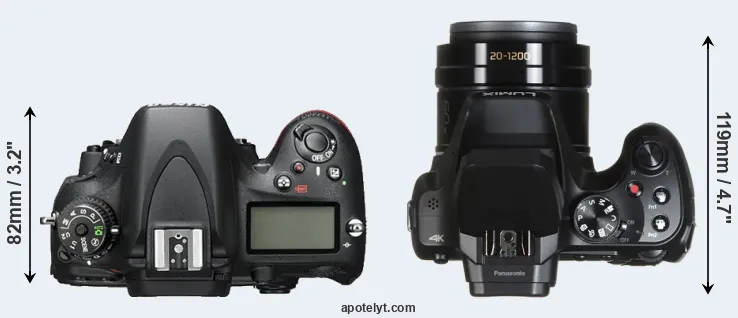 Compare D600 versus FZ80 top