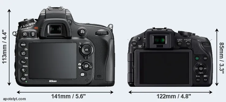 Comparison D600 or G6 rear
