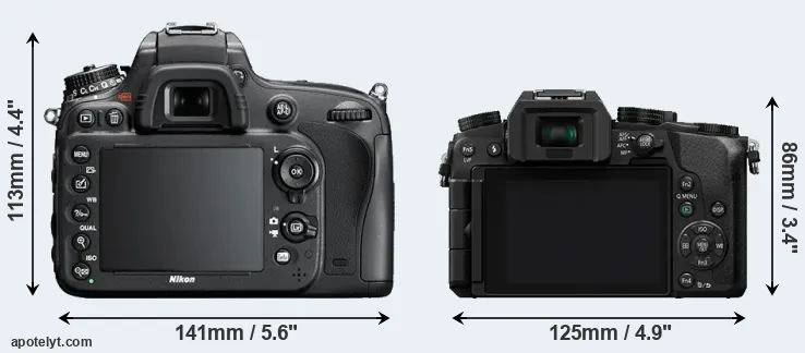 Comparison D600 or G7 rear