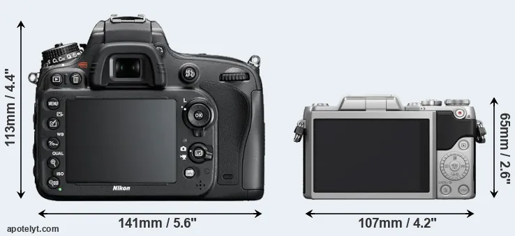 Comparison D600 or GF7 rear