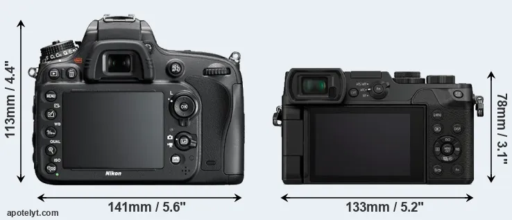 Comparison D600 or GX8 rear