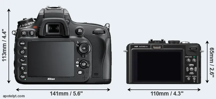 Comparison D600 or LX5 rear
