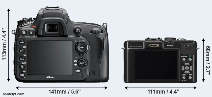 Comparison D600 or LX7 rear