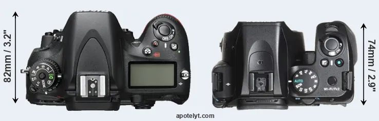 Compare D600 versus K-70 top