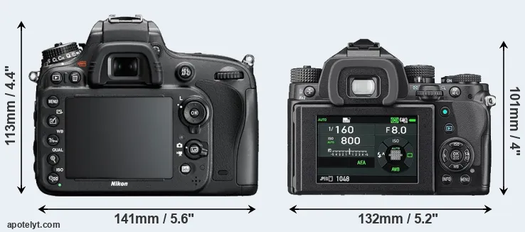 Comparison D600 or KP rear