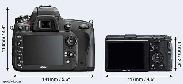 Comparison D600 or GR rear