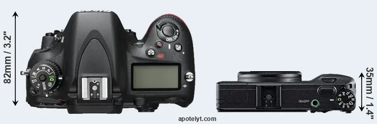 Compare D600 versus GR top