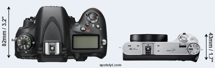 Compare D600 versus NX500 top