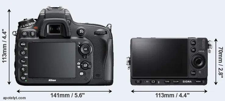 Comparison D600 or fp L rear