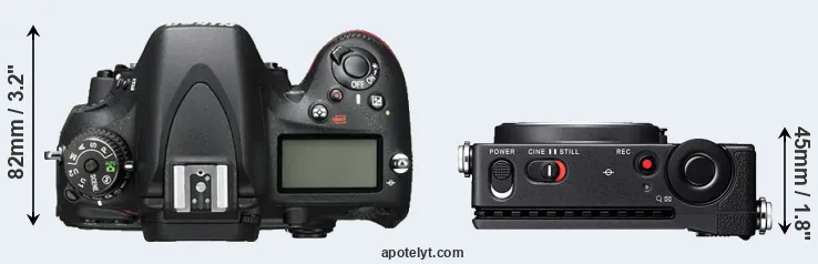 Compare D600 versus fp L top