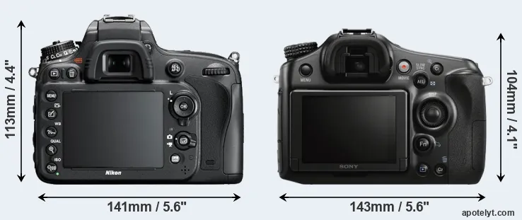 Comparison D600 or A68 rear