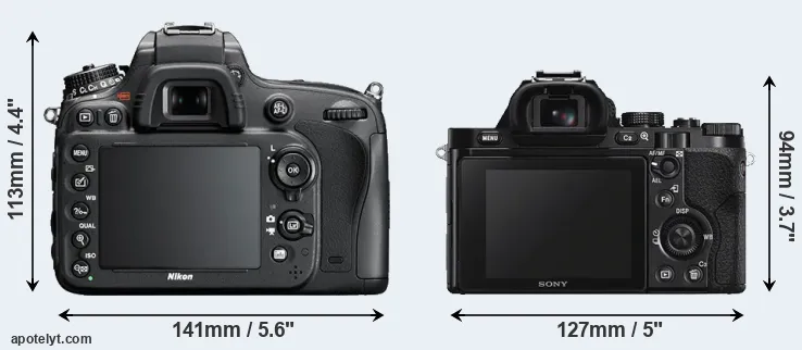 Comparison D600 or A7S rear