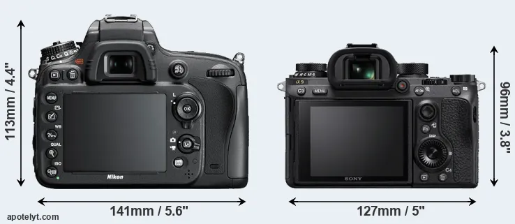 Comparison D600 or A9 rear