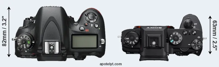 Compare D600 versus A9 top