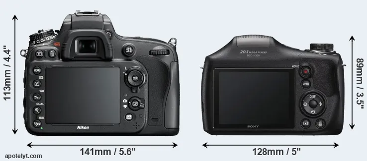 Comparison D600 or H300 rear