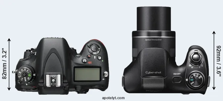 Compare D600 versus H300 top