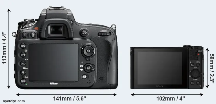 Comparison D600 or HX80 rear