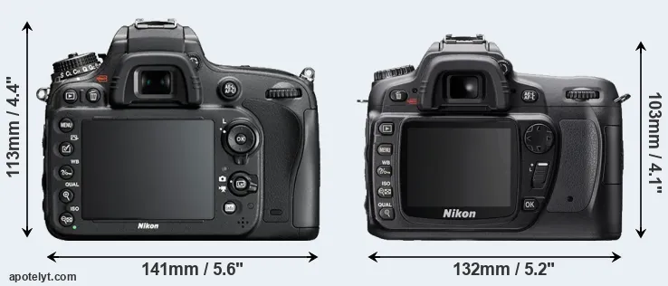 Comparison D610 or D80 rear