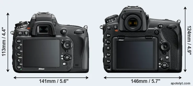 Comparison D610 or D850 rear