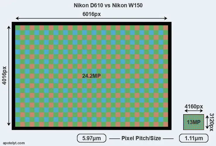 D610 versus W150 MP