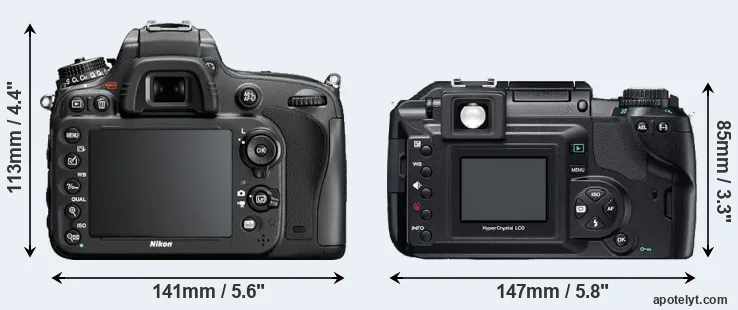 Comparison D610 or E-300 rear