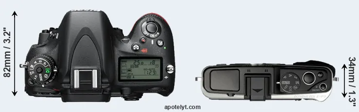 Compare D610 versus E-P3 top