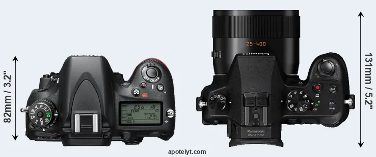 Compare D610 versus FZ1000 top