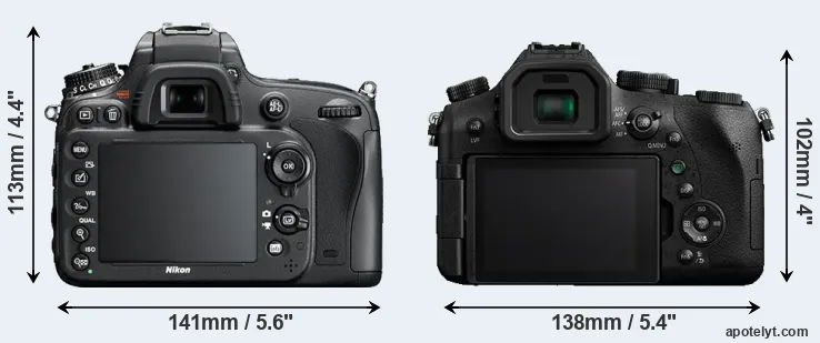 Comparison D610 or FZ2500 rear