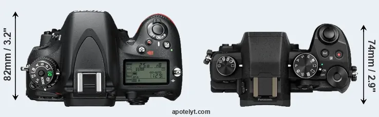 Compare D610 versus G80 top