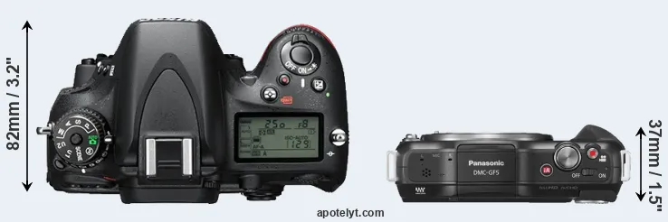 Compare D610 versus GF5 top