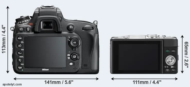 Comparison D610 or GF6 rear