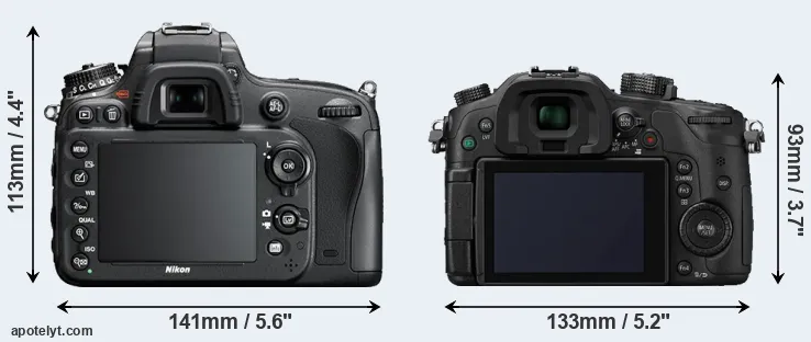 Comparison D610 or GH4 rear