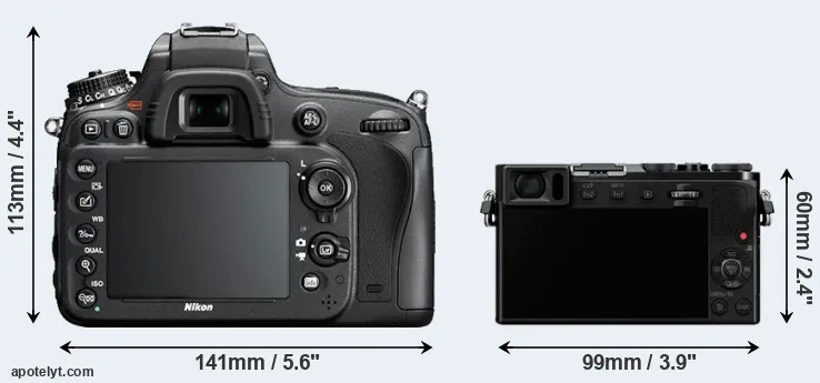 Comparison D610 or GM5 rear