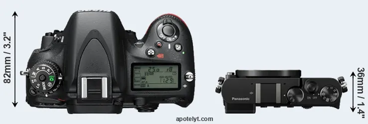 Compare D610 versus GM5 top