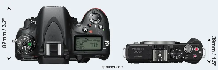 Compare D610 versus GX1 top