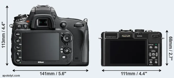 Comparison D610 or LX7 rear