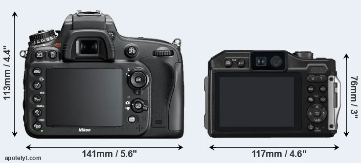 Comparison D610 or TS7 rear
