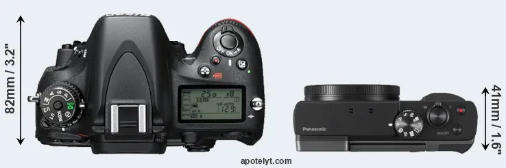 Compare D610 versus ZS70 top