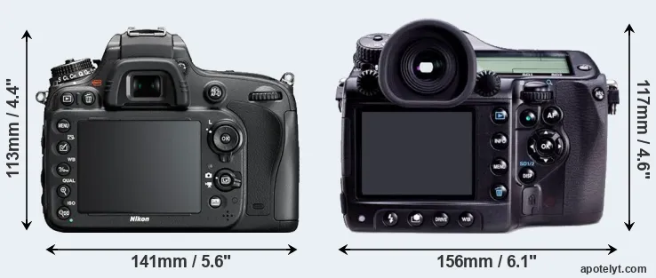 Comparison D610 or 645D rear