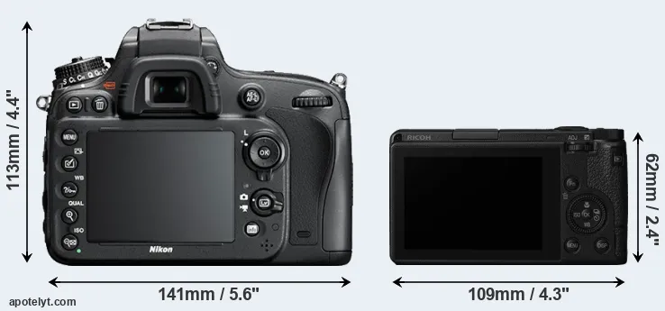 Comparison D610 or GR III rear