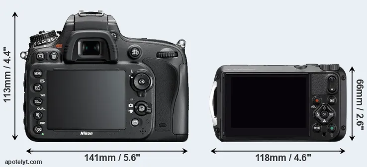 Comparison D610 or WG-6 rear